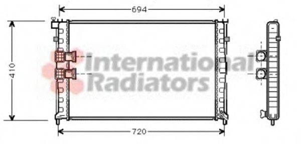 VAN WEZEL 40002185 Радіатор, охолодження двигуна