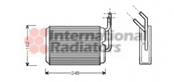 VAN WEZEL 43006220 Теплообмінник, опалення салону