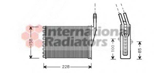 VAN WEZEL 43006250 Теплообмінник, опалення салону