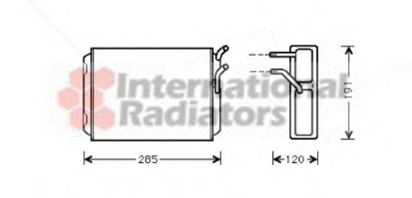 VAN WEZEL 59006096 Теплообмінник, опалення салону