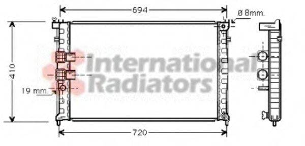 VAN WEZEL 40002231 Радіатор, охолодження двигуна