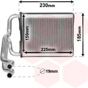 VAN WEZEL 82006313 Теплообмінник, опалення салону