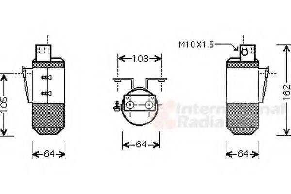 VAN WEZEL 0200D170 Осушувач, кондиціонер