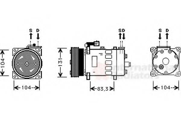 VAN WEZEL 0200K156 Компресор, кондиціонер