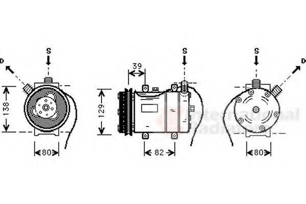 VAN WEZEL 0300K009 Компресор, кондиціонер