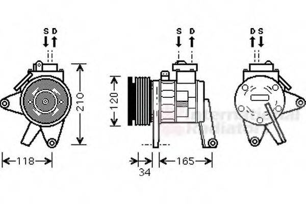 VAN WEZEL 0700K063 Компресор, кондиціонер