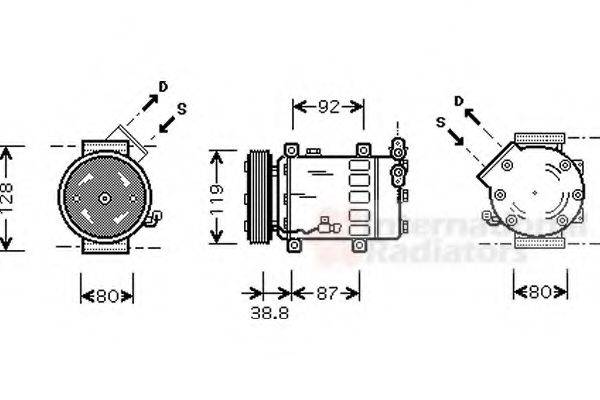 VAN WEZEL 0900K214 Компресор, кондиціонер