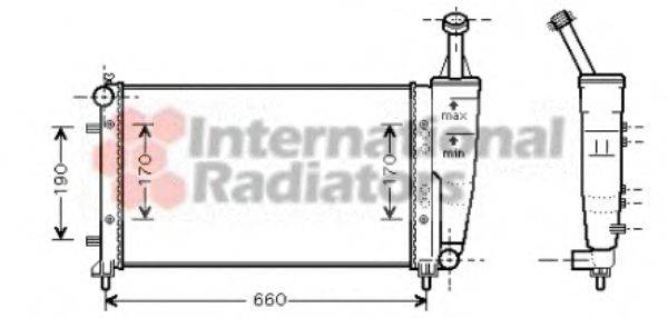 VAN WEZEL 17002300 Радіатор, охолодження двигуна