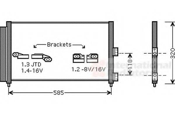 VAN WEZEL 17005289 Конденсатор, кондиціонер