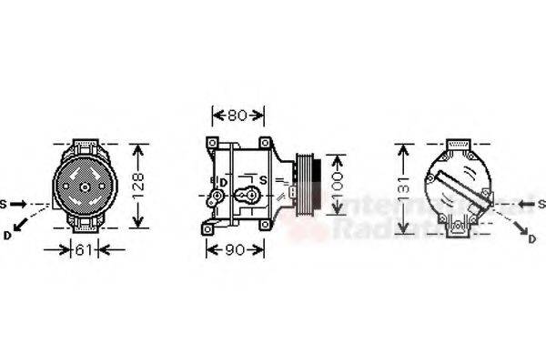 VAN WEZEL 1700K103 Компресор, кондиціонер