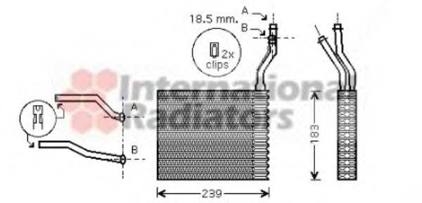 VAN WEZEL 18006364 Теплообмінник, опалення салону