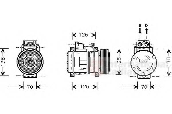 VAN WEZEL 3000K057 Компресор, кондиціонер