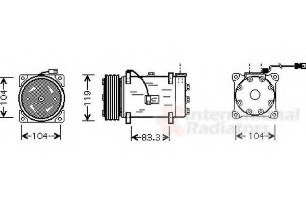 VAN WEZEL 4000K225 Компресор, кондиціонер