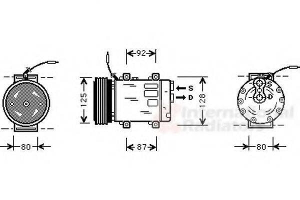 VAN WEZEL 4300K067 Компресор, кондиціонер