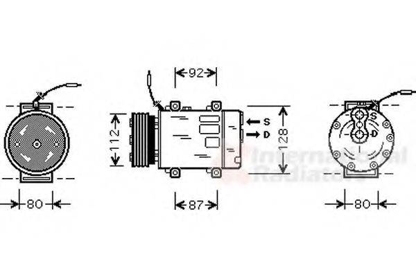 VAN WEZEL 4300K286 Компресор, кондиціонер