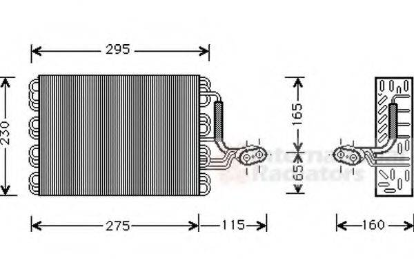 VAN WEZEL 5800V168 Випарник, кондиціонер