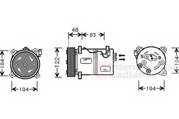 VAN WEZEL 5900K095 Компресор, кондиціонер