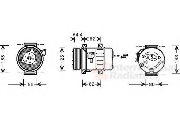 VAN WEZEL 5900K113 Компресор, кондиціонер