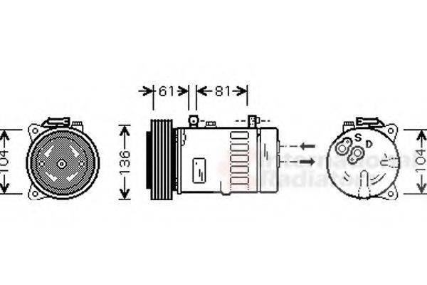 VAN WEZEL 7300K005 Компресор, кондиціонер