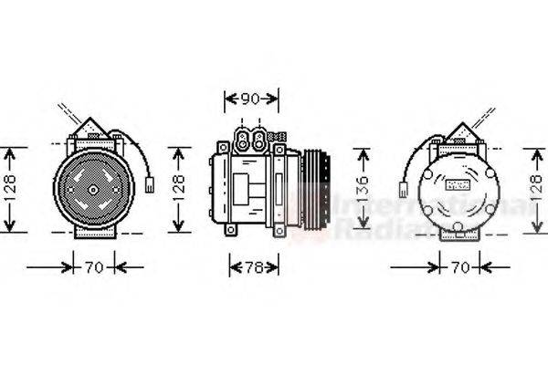 VAN WEZEL 7400K034 Компресор, кондиціонер