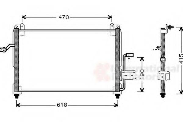 VAN WEZEL 81005045 Конденсатор, кондиціонер