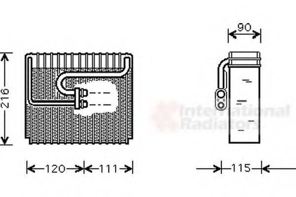 VAN WEZEL 8100V048 Випарник, кондиціонер