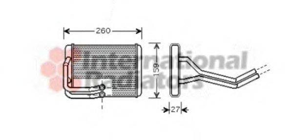 VAN WEZEL 82006122 Теплообмінник, опалення салону