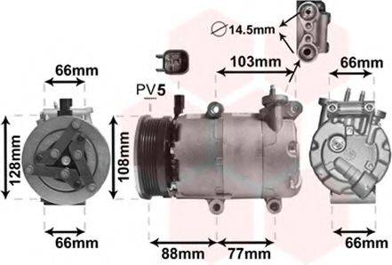 VAN WEZEL 1800K585 Компресор, кондиціонер