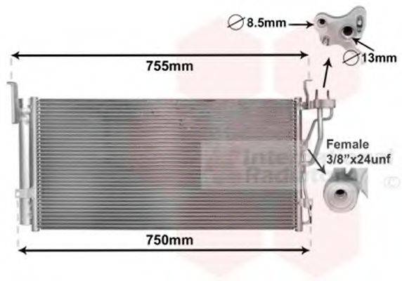 VAN WEZEL 83005210 Конденсатор, кондиціонер