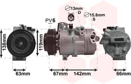 VAN WEZEL 8300K216 Компресор, кондиціонер