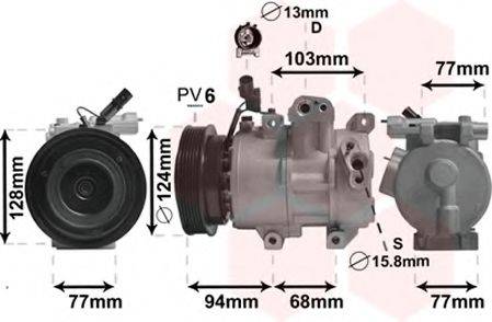 VAN WEZEL 8300K236 Компресор, кондиціонер