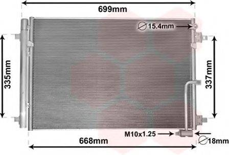 VAN WEZEL 03005368 Конденсатор, кондиціонер