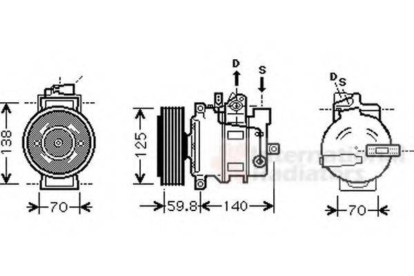 VAN WEZEL 0300K295 Компресор, кондиціонер