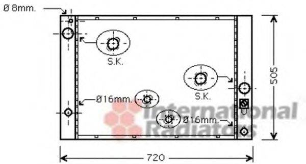 VAN WEZEL 06002338 Радіатор, охолодження двигуна