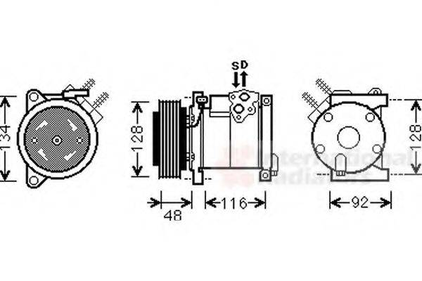 VAN WEZEL 0700K102 Компресор, кондиціонер