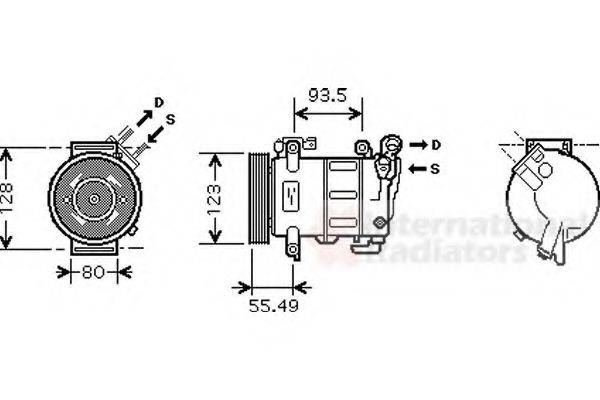 VAN WEZEL 0900K251 Компресор, кондиціонер