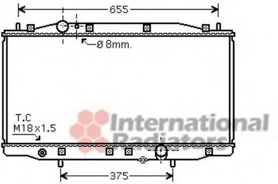 VAN WEZEL 25002218 Радіатор, охолодження двигуна