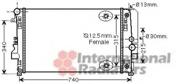 VAN WEZEL 30002460 Радіатор, охолодження двигуна