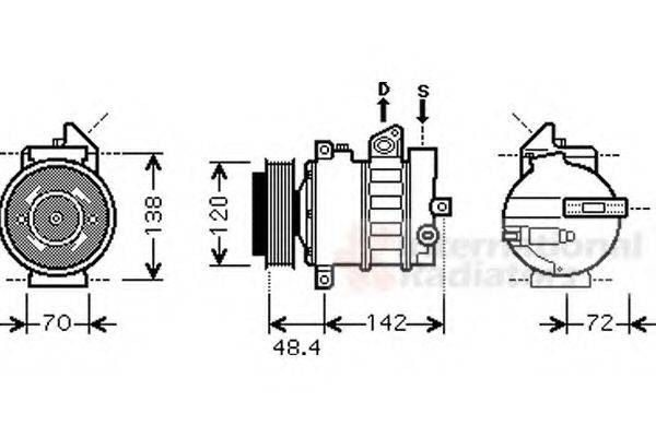 VAN WEZEL 3000K437 Компресор, кондиціонер