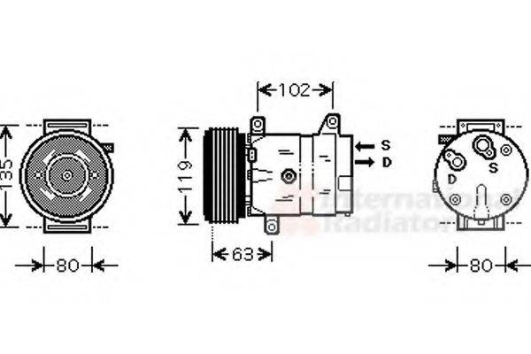 VAN WEZEL 4300K440 Компресор, кондиціонер