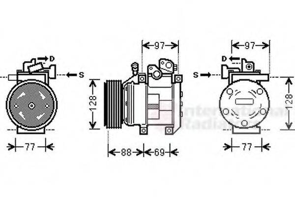 VAN WEZEL 8300K117 Компресор, кондиціонер