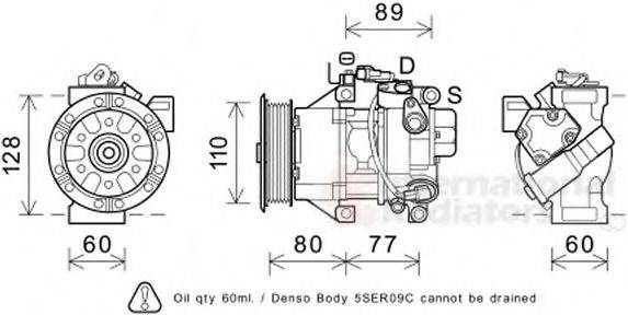 VAN WEZEL 5300K626 Компресор, кондиціонер