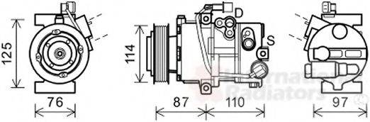 VAN WEZEL 8200K301 Компресор, кондиціонер