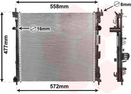 VAN WEZEL 33002407 Радіатор, охолодження двигуна