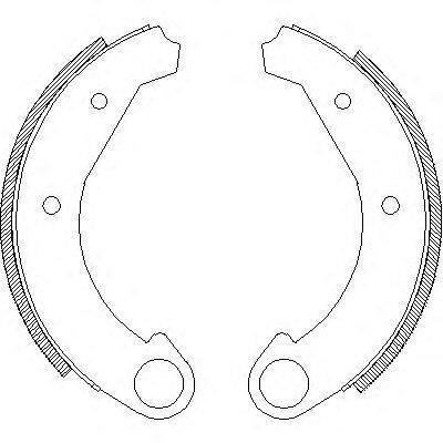 WOKING Z400500 Комплект гальмівних колодок