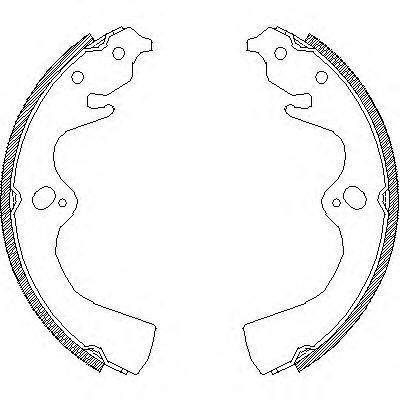 WOKING Z407700 Комплект гальмівних колодок