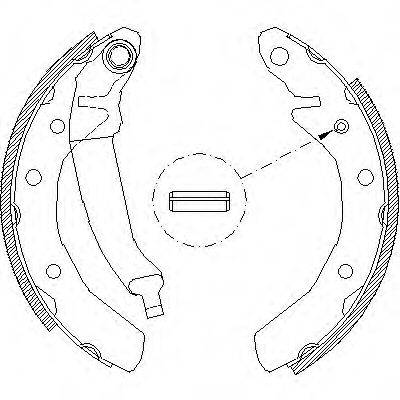 WOKING Z408601 Комплект гальмівних колодок