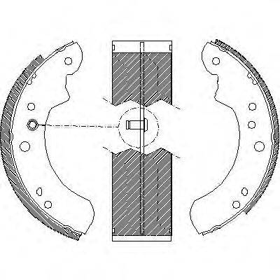 WOKING Z411201 Комплект гальмівних колодок