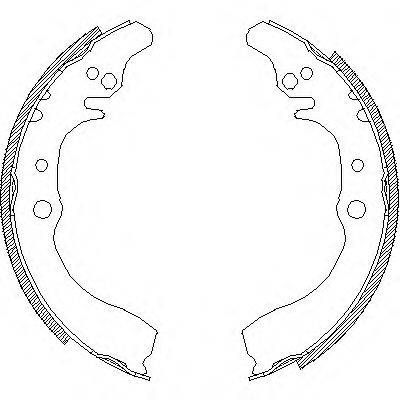 WOKING Z413300 Комплект гальмівних колодок