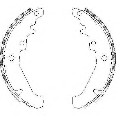 WOKING Z413900 Комплект гальмівних колодок